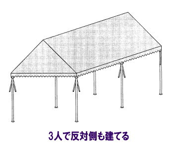 パイプテントの組立て方　レントオール9　運動会　地鎮祭　学園祭