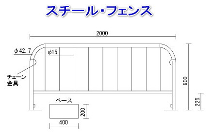 �X�`�[�� �t�F���X �����^�� ���@�@�傫��