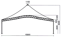 15mX15m�@�e���g�����^���@�����g�I�[�����R