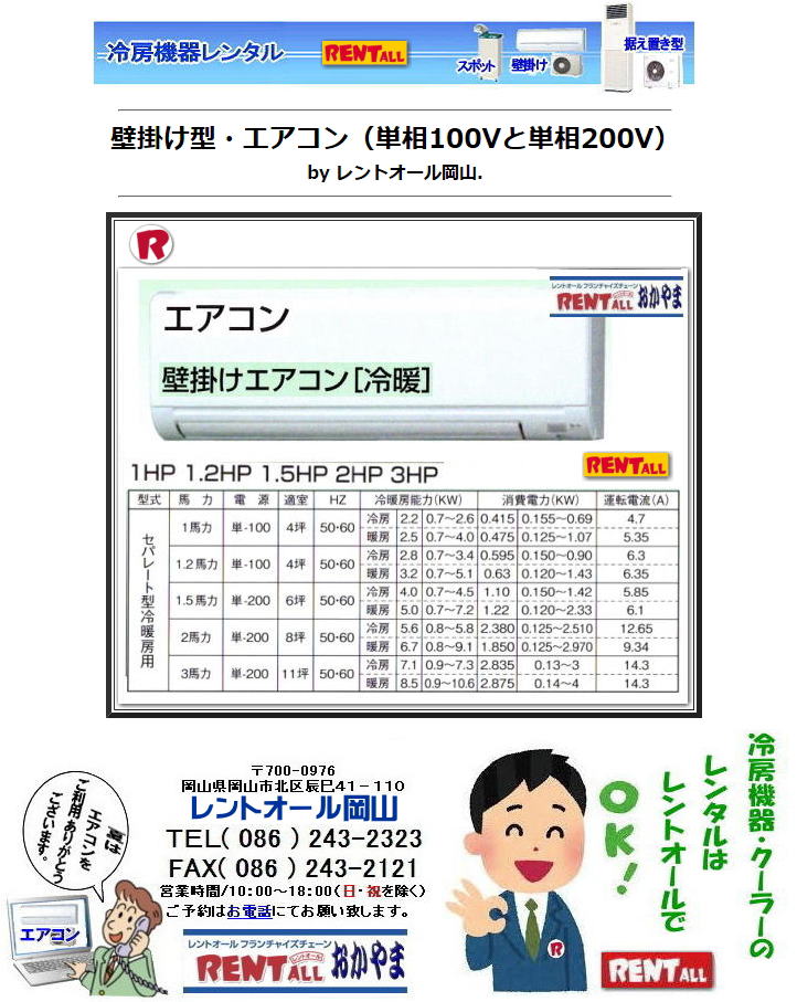 ���R �N�[���[�����^�� �G�A�R�������^�� �Ǌ|���G�A�R�� 1�n�́@1.2�n�́@1.5�n�� 2�n�� 3�n�� �Z�p���[�g�^��g�[�@ �����^�� �����g�I�[�����R�@